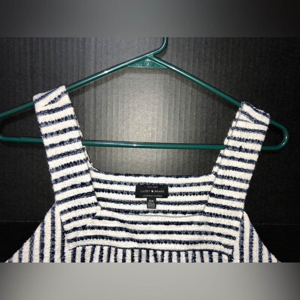 ⛄️Lucky Brand Striped Square-Neck Top - Picture 4 of 10